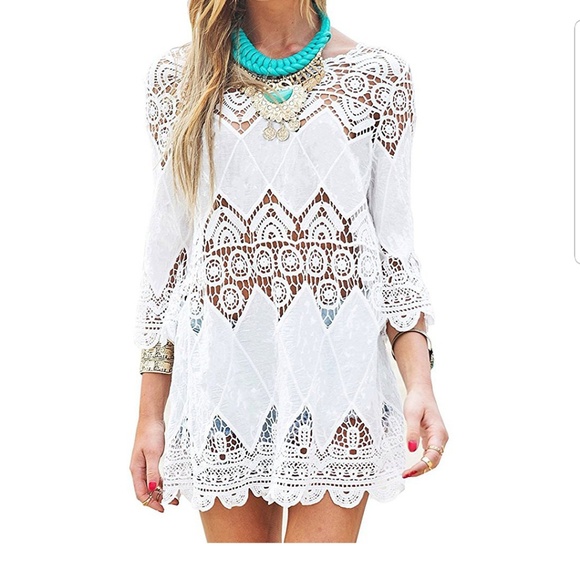 NEW Wrap Bikini Green & White Tropical S M L NWT - Picture 7 of 8